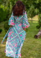 Queen Wrap Roses Garden Dress