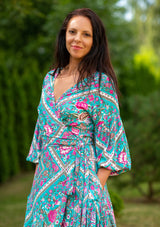 Queen Wrap Roses Garden Dress