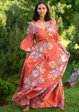 Adelle Dot Orange Plus Dress