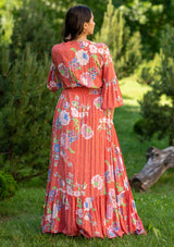 Adelle Dot Orange Plus Dress