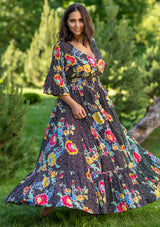 Adelle Dot Black Plus Dress