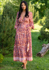 Queen Wrap Red Ruster Dress