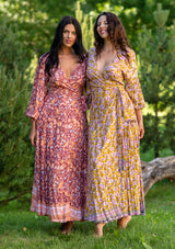 Queen Wrap Yellow Dress