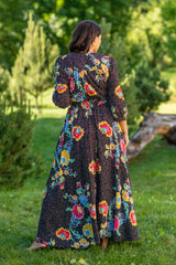 Isabella Dot Black Plus Dress