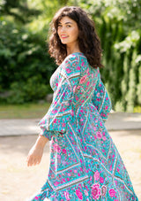 Francesca Sky Roses Dress