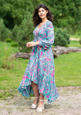 Francesca Sky Roses Dress