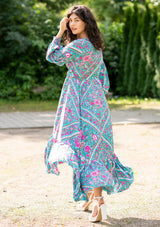 Francesca Sky Roses Dress