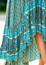 Francesca Lotus Green Dress