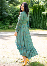 Francesca Lotus Green Dress