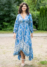 Francesca Blue Grapes Dress