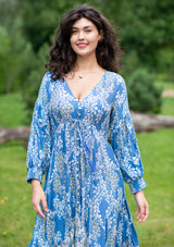 Francesca Blue Grapes Dress