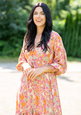 Francesca Gold Orange Dress