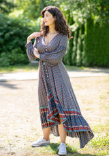 Francesca Lotus Grey Dress