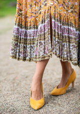 Simona Gold Mustard Dress