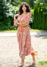 Simona Orange Dress