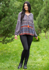 Kelly Grey Lotus Top
