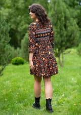 Nelly Black Mustard Mini Dress