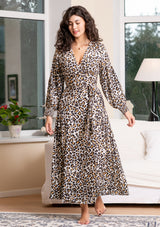 Queen Wrap Leopard Dress