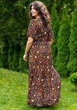 Katty Orange Brown Dress
