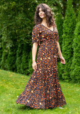 Katty Orange Brown Dress