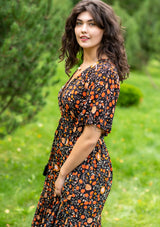 Katty Orange Brown Dress