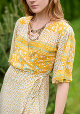 Wrap Agny Yellow Dress