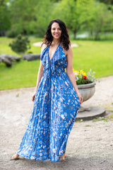 Bianca Mix Flowers Blue Dress