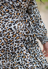 Queen Wrap Leopard Dress