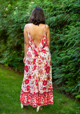 Tia Open Back Red Dress