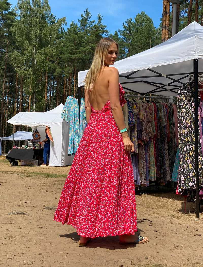 Bianca Red Rose Dress