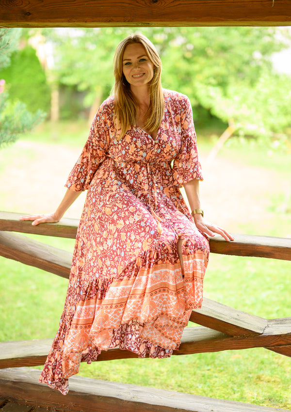 Francesca Red Ruster Dress