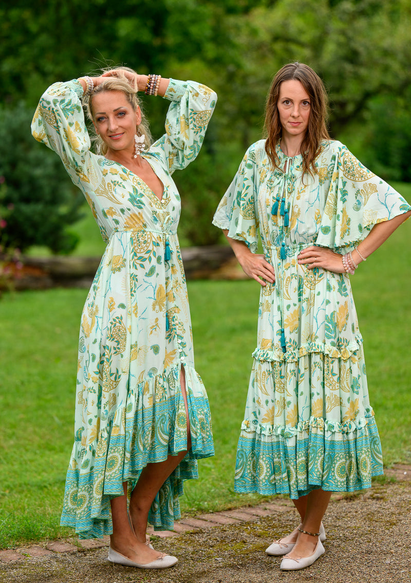 Francesca Green Paloma Dress | Bali Handmade Colorful Dresses My Flower Dress Francesca Green Paloma Dress | Bali Handmade Colorful Dresses My Flower Dress