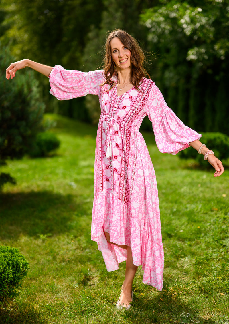 francesca's pink dress Francesca Pink Wit Dress