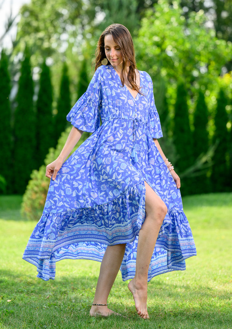francesca's blue dress Francesca Blue Floral Dress