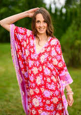 Pancho Red Flowers Dress