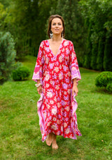 Pancho Red Flowers Dress