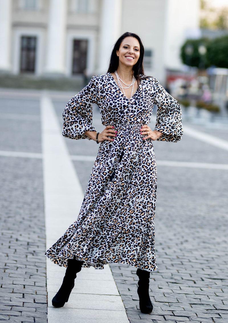 Simona Soft Leopard Dress