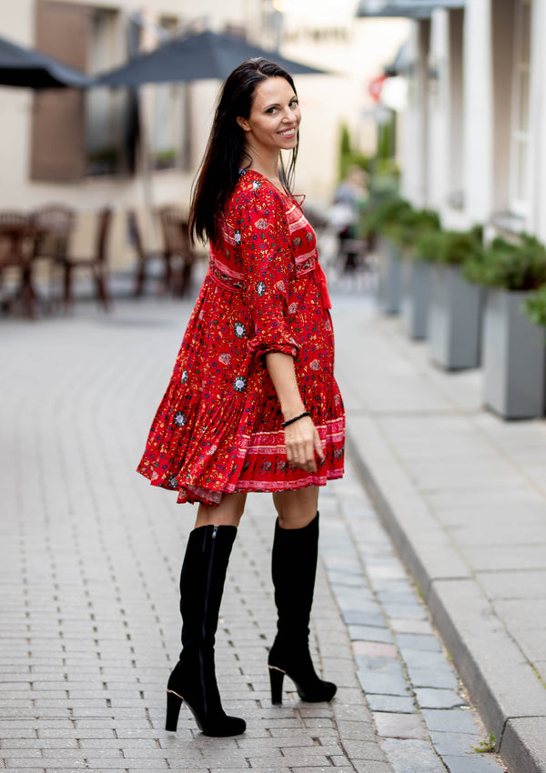Nelly Red Chili Mini Dress
