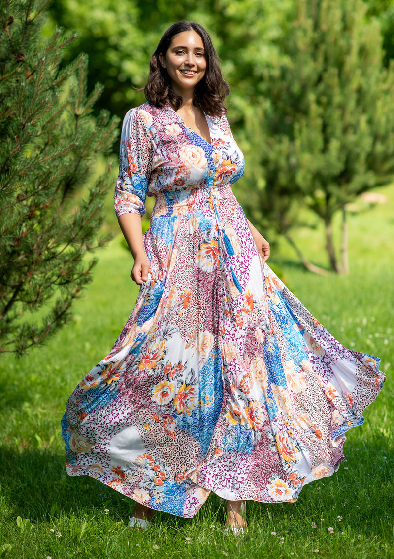 Isabella Mix Garden Plus Dress