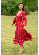 Simone Red Chilli - My Flower Dress | Handmade Colorful Dresses from Bali