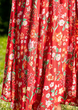 Isabella Mix Red Flowers Dress