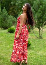 Bianca Mix Flowers Red Dress