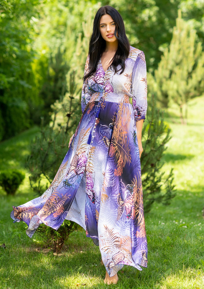Isabella Purple Vienna Dress