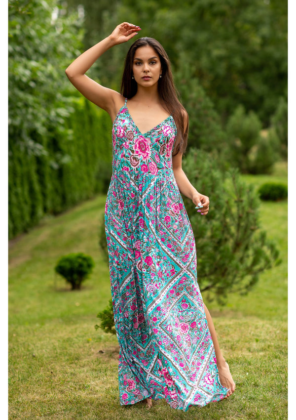 Dahlia Sky Roses Dress