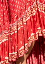 Francesca Lotus Red Dress
