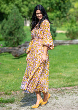 Simona Orchard Orange Dress