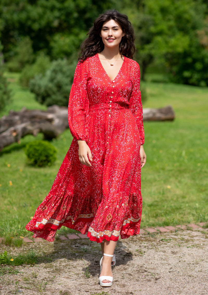 Simona Diamond Red Dress