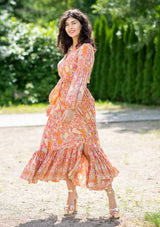 Simona Orange Dress