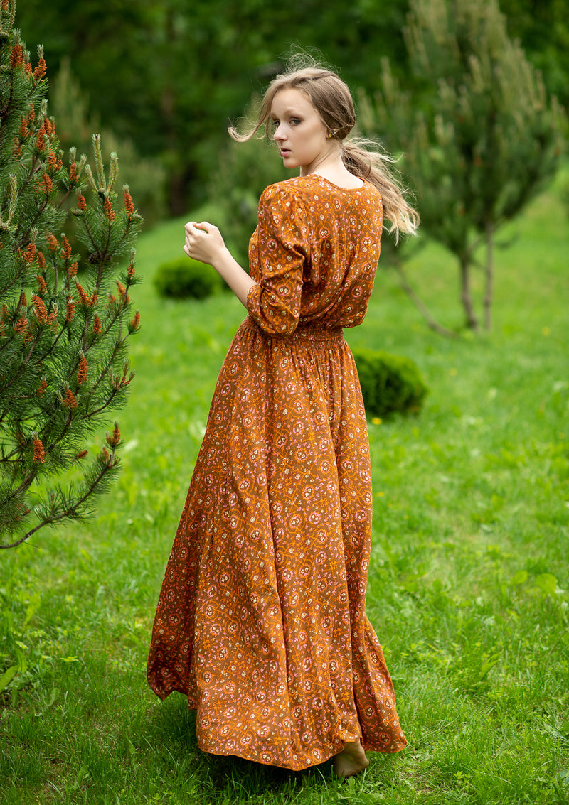 Isabella Pink Mustard Dress