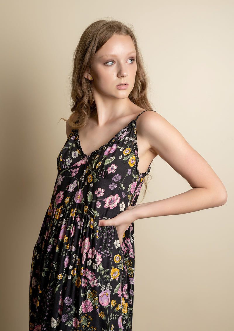 Dahlia Night Flowers Dress